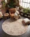 Cambridge Classics Collection Area Rug -  Magdalene (Beige) Round Beige  lifestyle 64