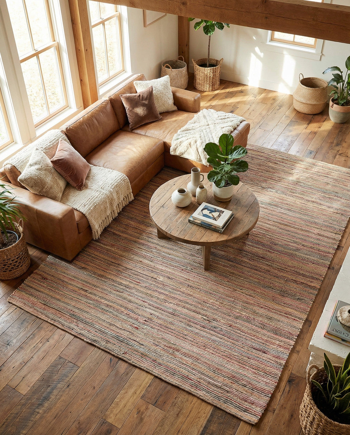Savannah Jute Collection Area Rug - Serengeti Rectangle Multi  lifestyle 7