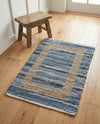 Osian Looms Collection Area Rug - Durham Rectangle Navy Blue  lifestyle 28