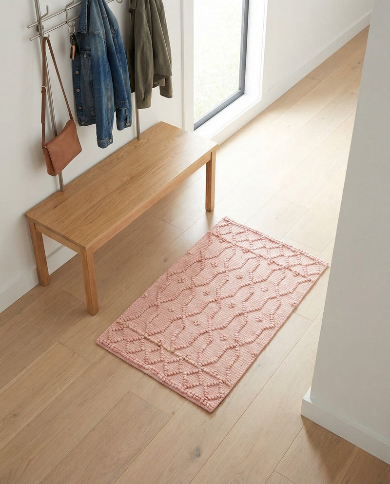 Savannah Weave Collection Area Rug - Serengeti Rectangle Pink  lifestyle 29