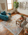 Caribbean Breeze Collection Area Rug -  Xcalak Rectangle Light Blue  lifestyle 46