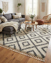 Cozy Cove Shag Collection Area Rug -  Dunes Rectangle Ivory  lifestyle 31