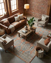 Seville Stripes Collection Area Rug -  Granada (Brick Red) Rectangle Brick Red  lifestyle 8