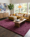 Plush Oasis Collection Area Rug - Serenity (Eggplant Purple) Rectangle Eggplant Purple  lifestyle 16