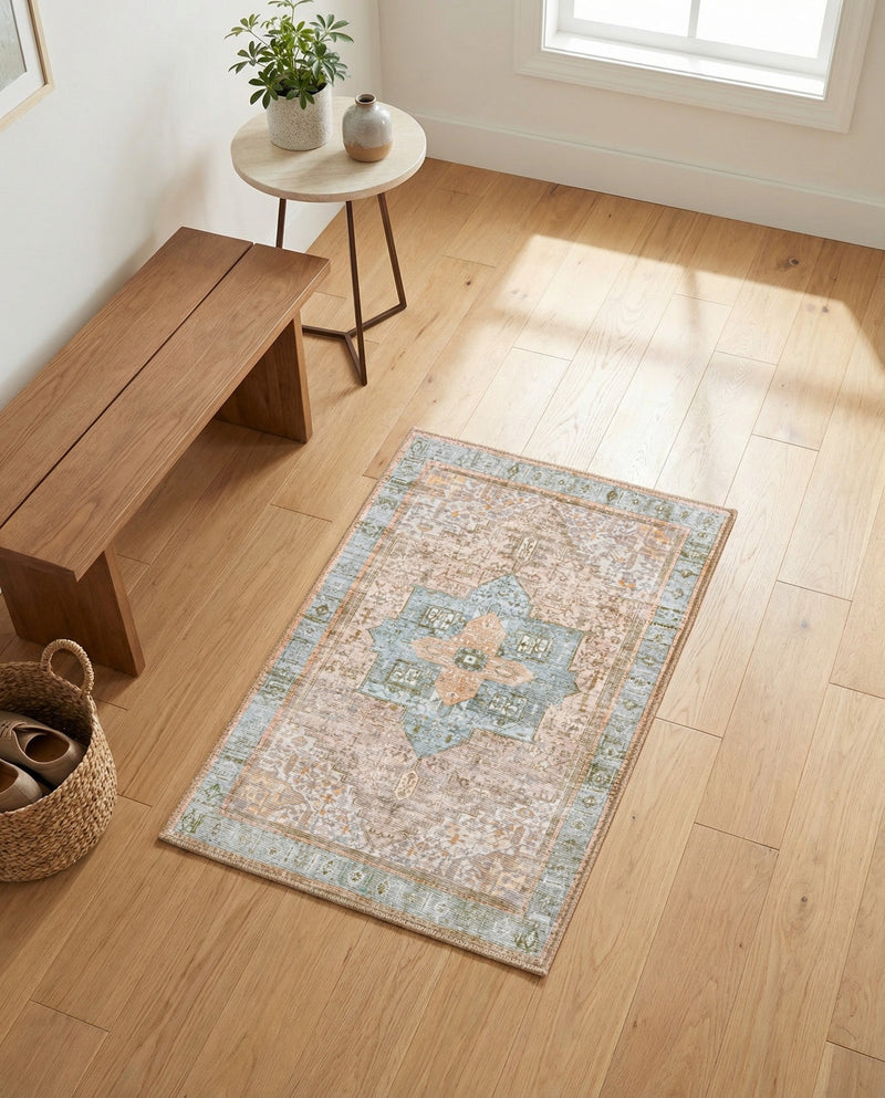 Heritage Elegance Collection Area Rug -  Windsor (Light Brown) Rectangle Light Brown  lifestyle 6