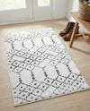 Marrakesh Lattice Collection Area Rug - Casablanca (Ivory Black) Rectangle Ivory Black  lifestyle 15