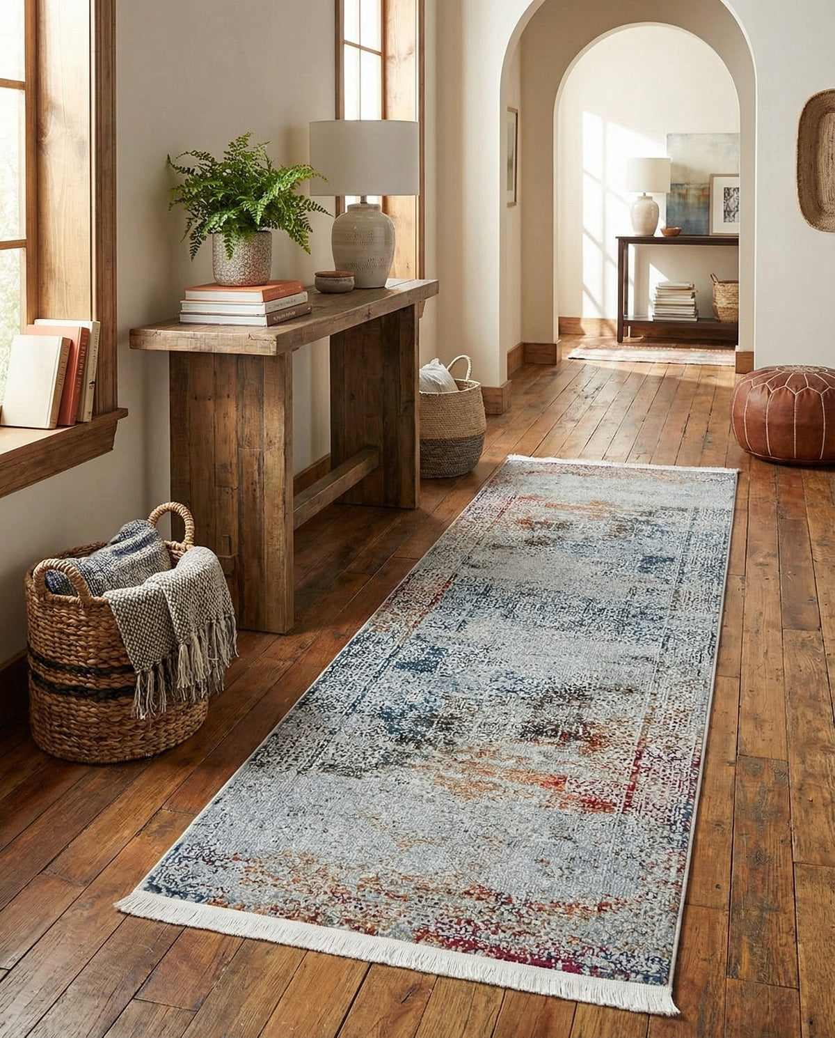 Caribbean Breeze Collection Area Rug -  Yucatan Runner Multi  lifestyle 23