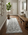 Charleston Elegance Collection Area Rug -  Seaport (Gray) Runner Gray  lifestyle 51