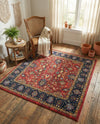 Casablanca Tapestry Collection Area Rug -  Marrakech (Classic Red) Square Classic Red  lifestyle 43