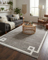 Metro Heights Collection Area Rug -  Bronx Rectangle Gray  lifestyle 32