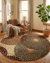 Bistro Lounge Collection Area Rug -  Cappuccino Round Beige  lifestyle 46