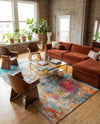 Colorburst Oasis Collection Area Rug -  Spectrum Rectangle Multi  lifestyle 3