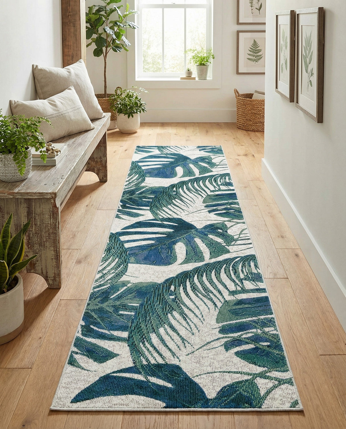 Meadow Breeze Collection Area Rug -  Clover Runner Ivory  lifestyle 138