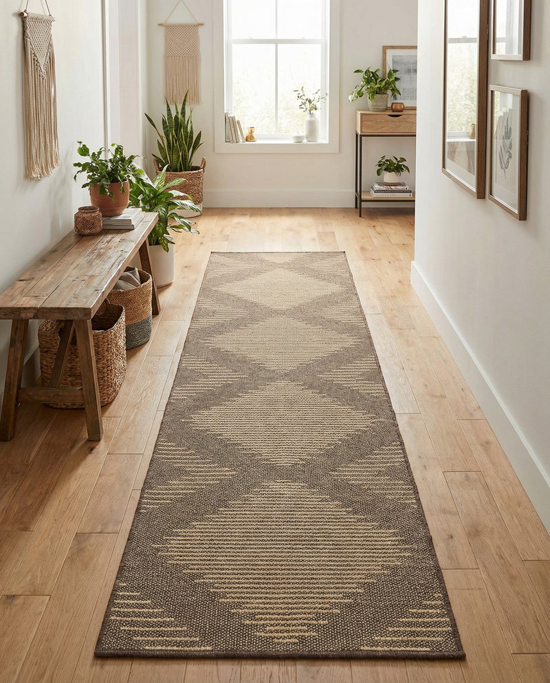 Sahara Sands Collection Area Rug -  Merimde Runner Brown  lifestyle 75