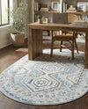 Savannah Elegance Collection Area Rug -  Tybee (Aqua Blue) Oval Aqua Blue  lifestyle 74