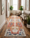 Parisian Elegance Collection Area Rug - Versailles (Rust Red) Runner Rust Red  lifestyle 57