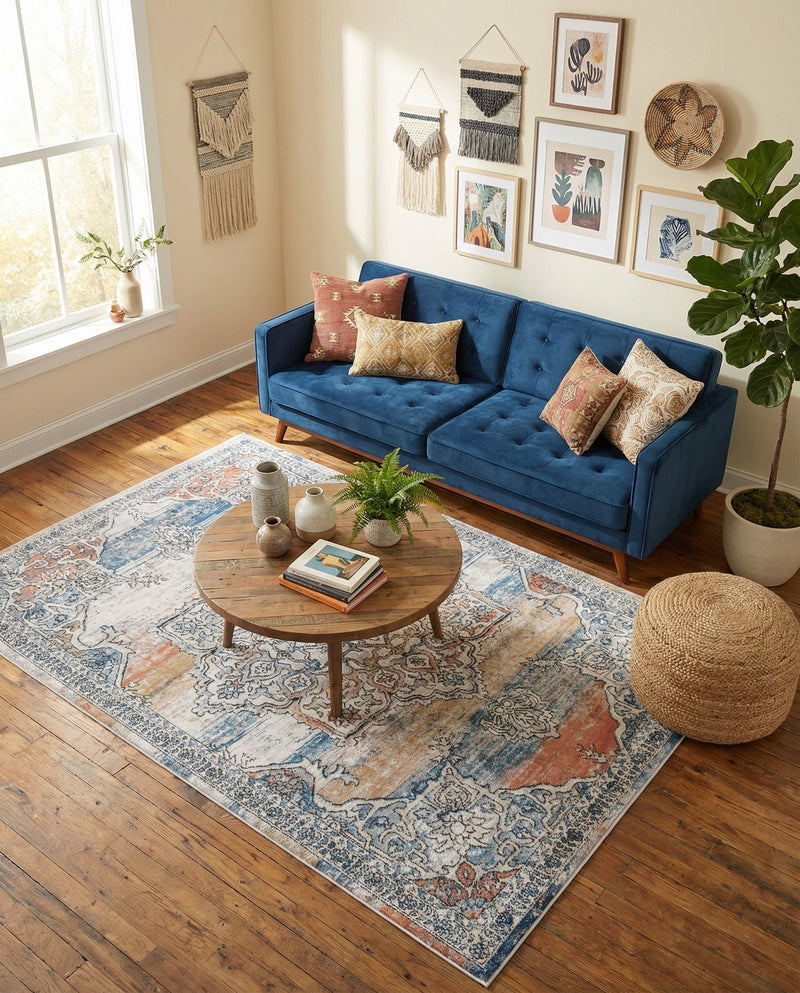 Mykonos Manor Collection Area Rug -  Tinos (Multi) Rectangle Multi  lifestyle 16