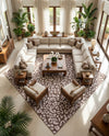 Savannah Escape Collection Area Rug -  Amazon (Brown) Square Brown  lifestyle 49