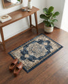 Eden Oasis Collection Area Rug -  Tranquility (Navy Blue) Rectangle Navy Blue  lifestyle 26