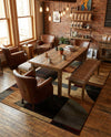 Bistro Lounge Collection Area Rug -  Latte Rectangle Multi  lifestyle 20