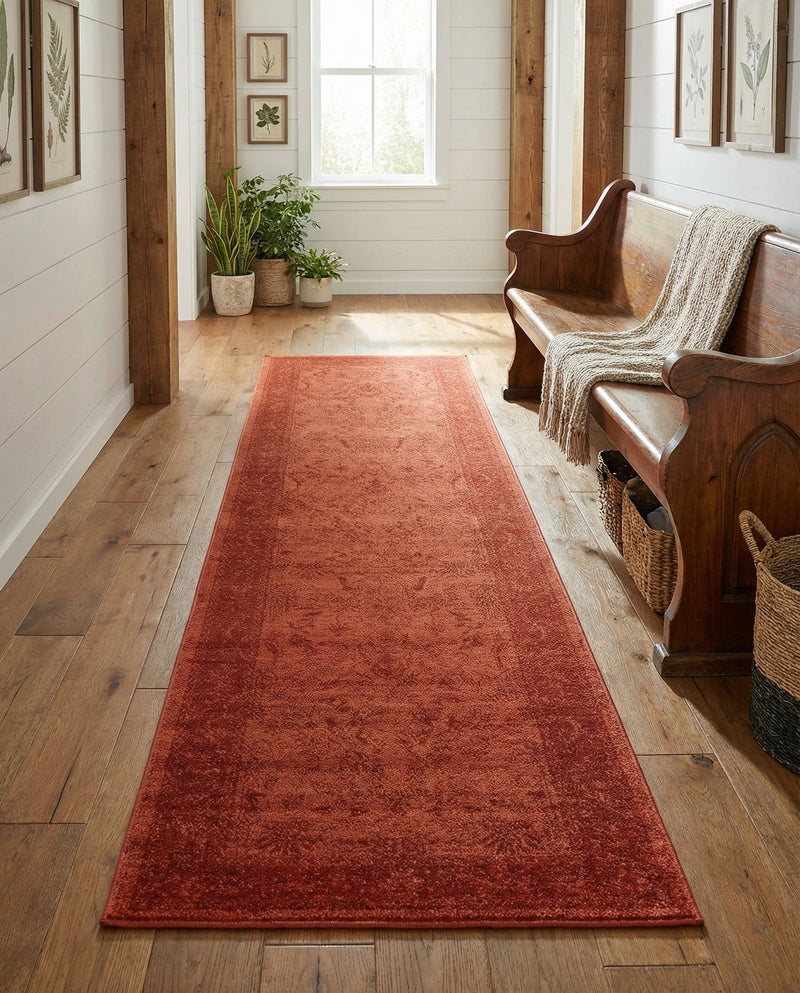 Horizon Collection Area Rug -  Apex (Rust Red) Runner Rust Red  lifestyle 44