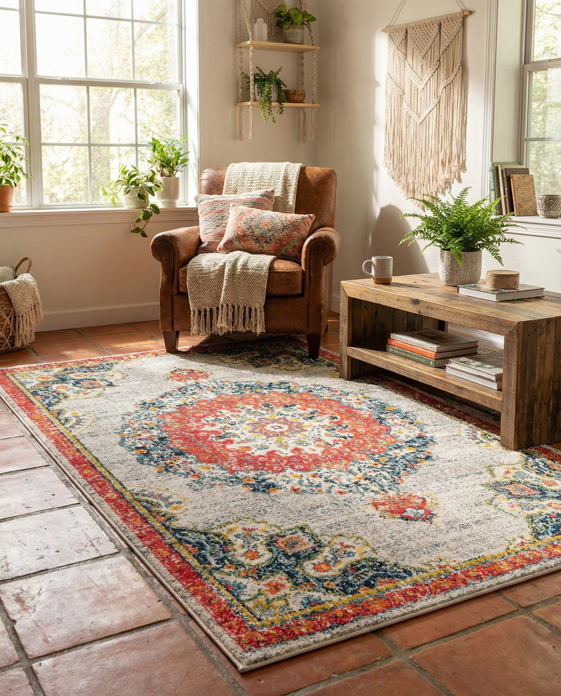 Brighton Terrace Collection Area Rug - Hove (Ivory) Rectangle Ivory  lifestyle 16