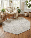 Seville Stripes Collection Area Rug -  Cordoba (Gray) Octagon Gray  lifestyle 57