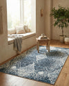 Aegean Elegance Washables Collection Area Rug -  Naxos Rectangle Navy Blue  lifestyle 16
