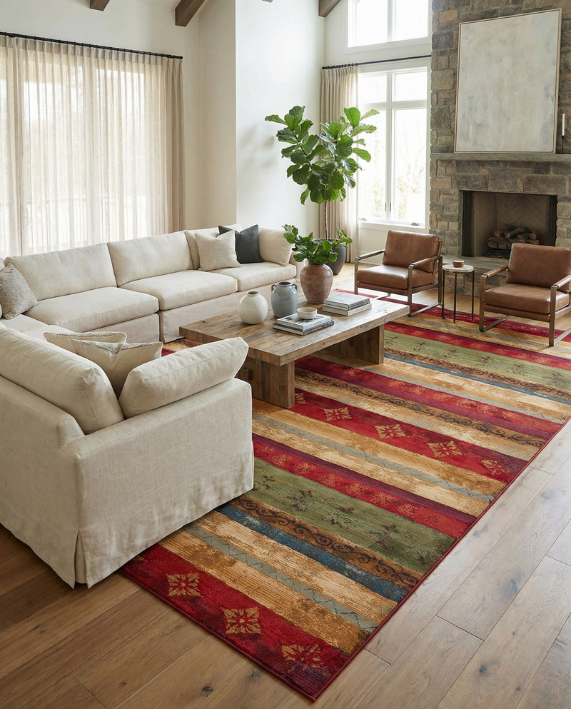 Urban Terrace Collection Area Rug -  Rooftop Rectangle Multi  lifestyle 16
