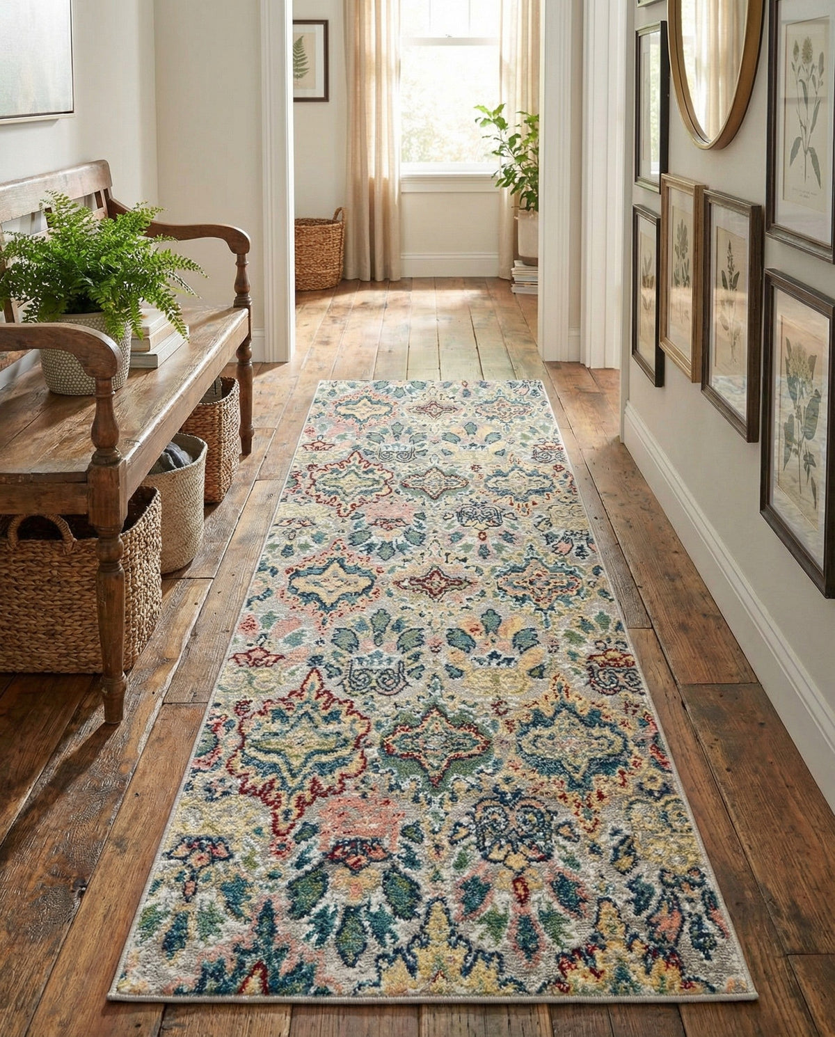 Savannah Elegance Collection Area Rug -  Forsyth Runner Multi  lifestyle 123