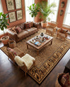 Savannah Sojourn Collection Area Rug -  Chobe Rectangle Light Brown  lifestyle 13