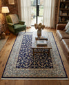 Persian Elegance Collection Area Rug -  Ardabil Rectangle Navy Blue  lifestyle 54