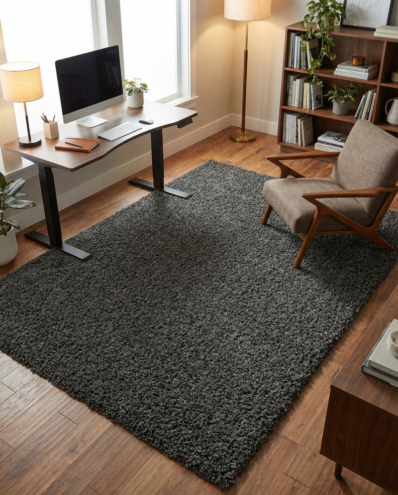 Plush Oasis Collection Area Rug - Serenity (Graphite Gray) Rectangle Graphite Gray  lifestyle 18