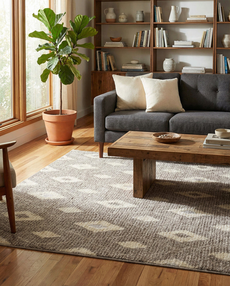 Sienna Collection Area Rug - Umbria Rectangle Cloud Gray  lifestyle 48