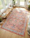 Seville Stripes Collection Area Rug -  Malaga (Brick Red) Rectangle Brick Red  lifestyle 13