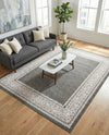 Soho Elegance Collection Area Rug -  Mercer (Gray) Rectangle Gray  lifestyle 7