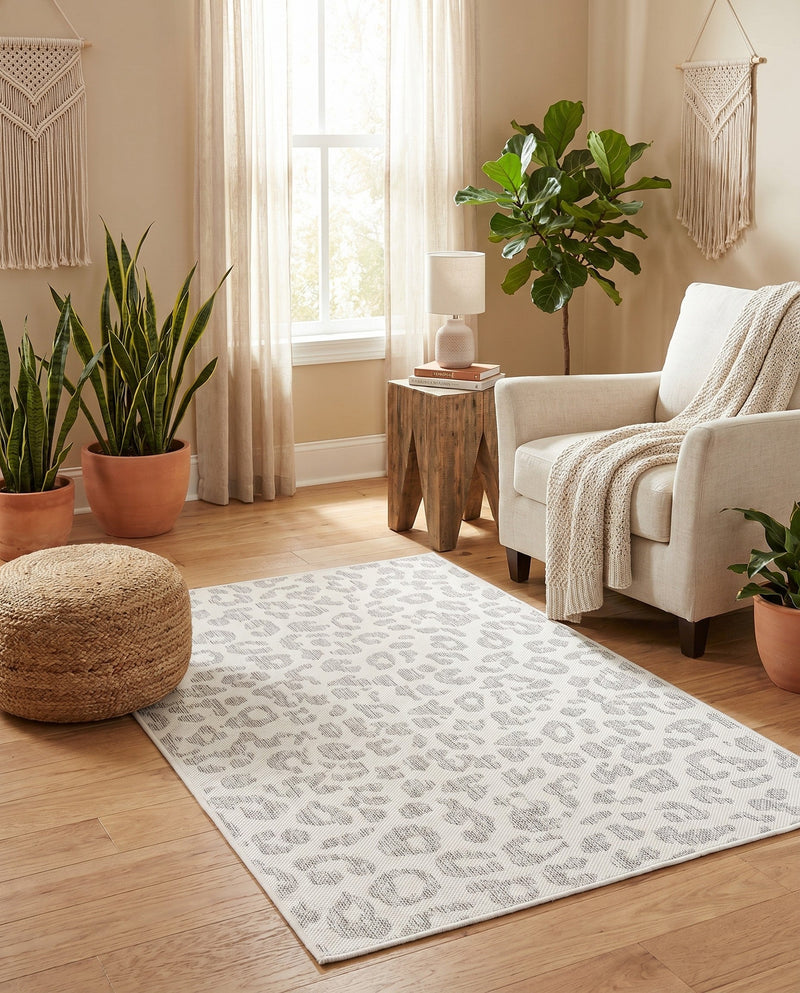 Savannah Escape Collection Area Rug -  Amazon (Ivory Gray) Rectangle Ivory Gray  lifestyle 7