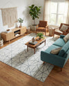 Garden Maze Retreat Collection Area Rug -  Arborlane Rectangle White  lifestyle 9