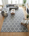 Trellis Mosaic Collection Area Rug -  Pergolatown (Light Gray) Rectangle Light Gray  lifestyle 23