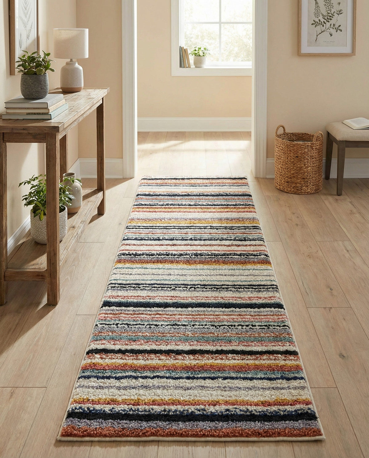 Marrakech Mosaic Collection Area Rug - Casablanca Runner Ivory  lifestyle 43