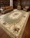 Versailles Elegance Collection Area Rug -  Louveciennes (Green) Rectangle Green  lifestyle 28