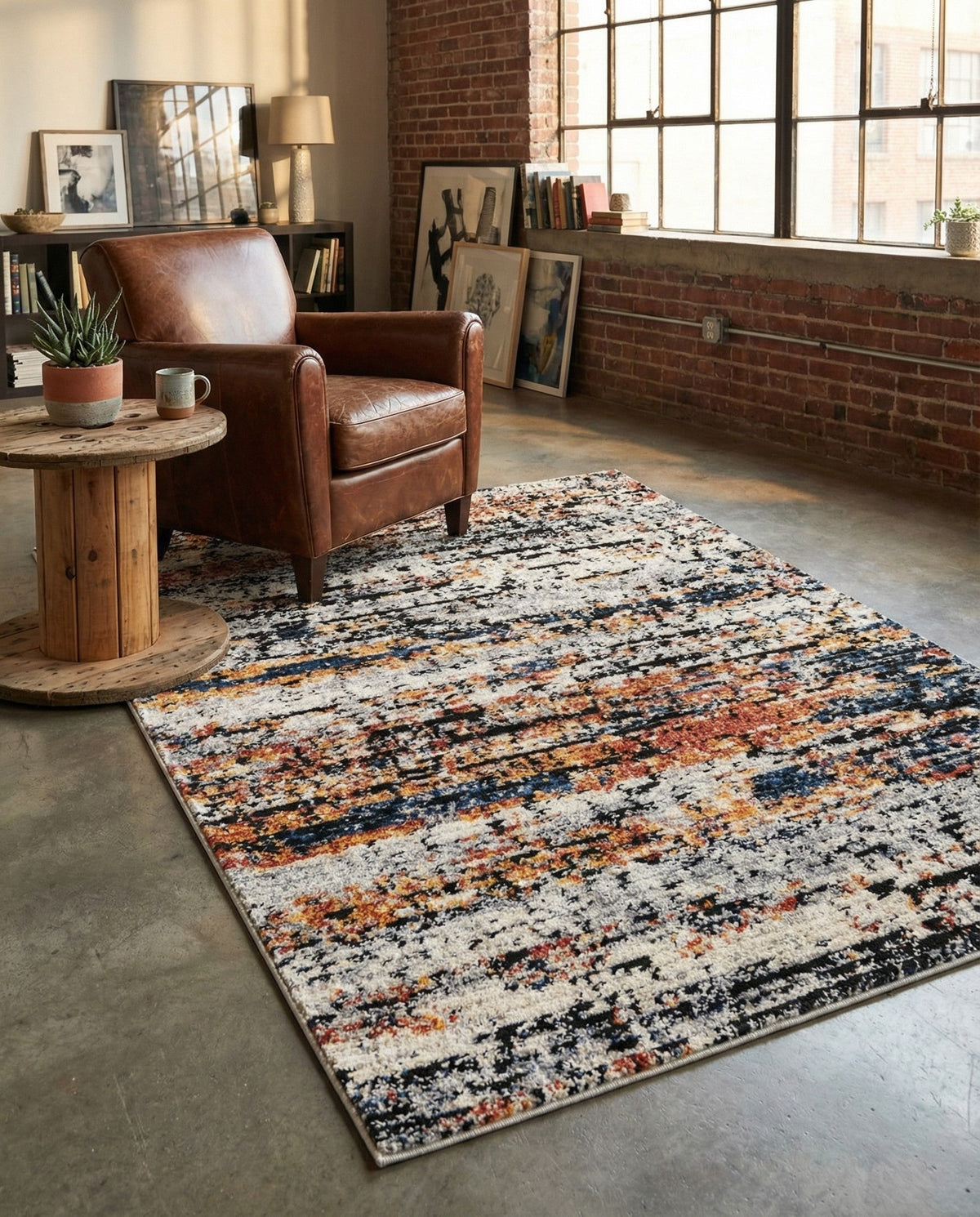 Santa Fe Trails Collection Area Rug -  Chaparral Rectangle Multi  lifestyle 28