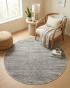 Bloomsbury Elegance Collection Area Rug -  Kensington (Gray) Round Gray  lifestyle 45