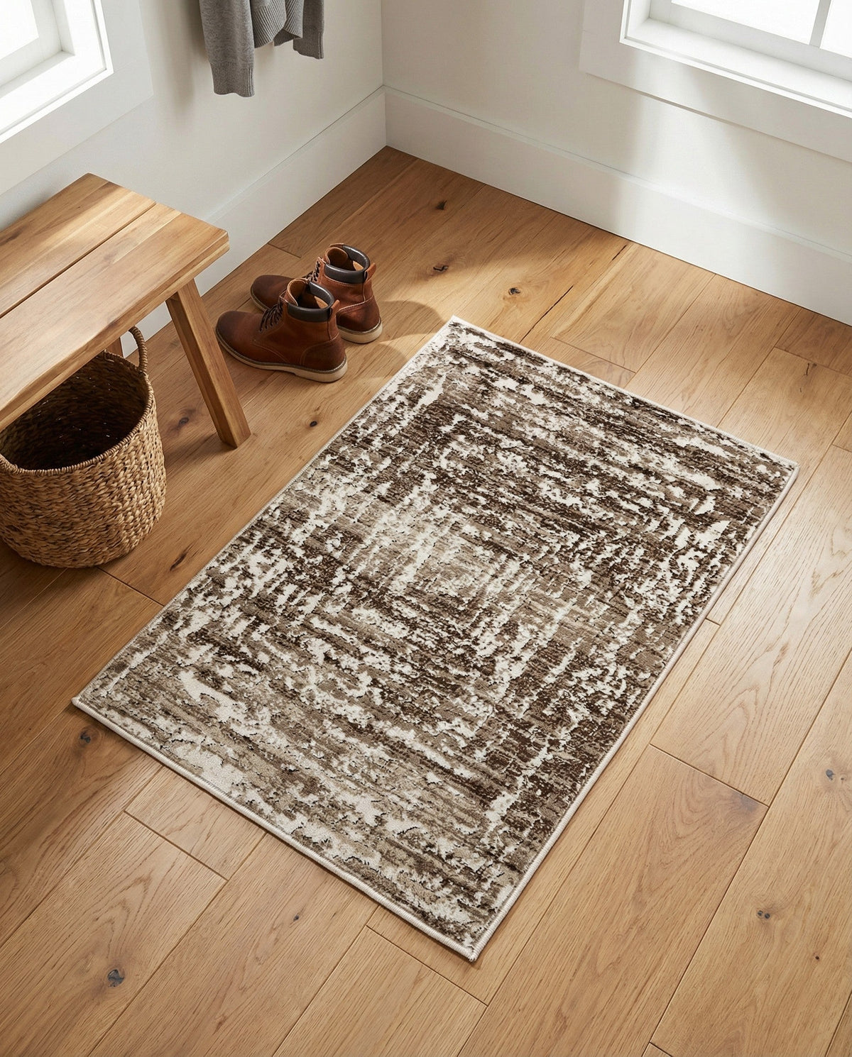 Sanctuary Retreat Collection Area Rug -  Asylum Rectangle Chocolate Brown  lifestyle 50