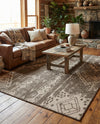 Sahara Sands Collection Area Rug -  Berenice Rectangle Natural and Brown  lifestyle 15