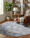 Sahara Essence Collection Area Rug - Oasis (Gray) Octagon Gray  lifestyle 49