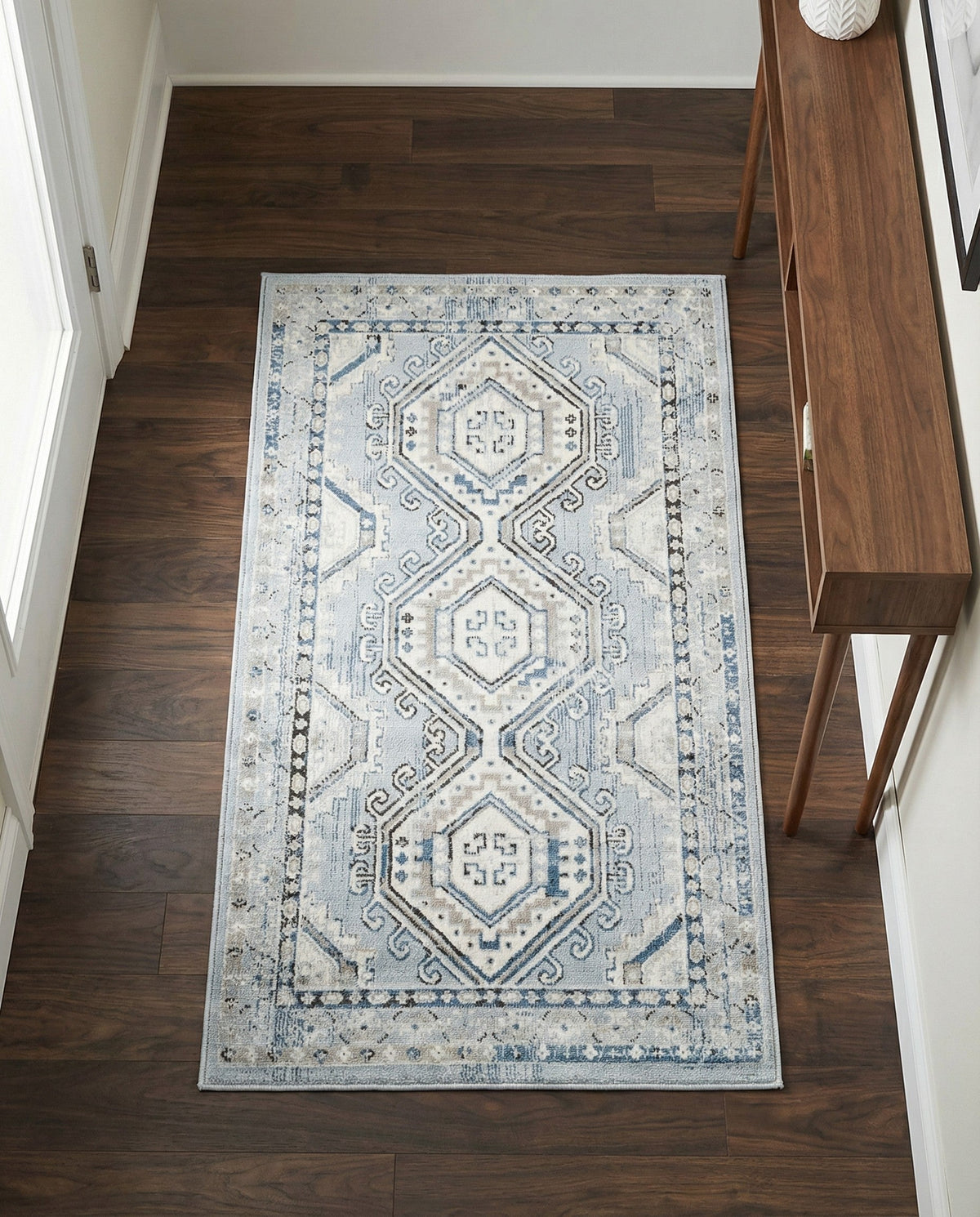 Savannah Elegance Collection Area Rug -  Tybee (Aqua Blue) Rectangle Aqua Blue  lifestyle 29