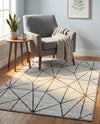 Garden Maze Retreat Collection Area Rug -  Arborlane Rectangle White  lifestyle 15