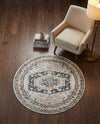 Cambridge Classics Collection Area Rug -  Pembroke (Cream) Round Cream  lifestyle 75