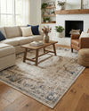 Coastal Manor Collection Area Rug -  Pierpoint Rectangle Blue Cream  lifestyle 19